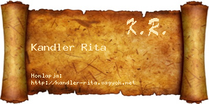 Kandler Rita névjegykártya